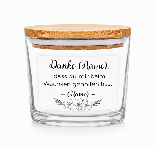 Glaskerze "Dankeschön"