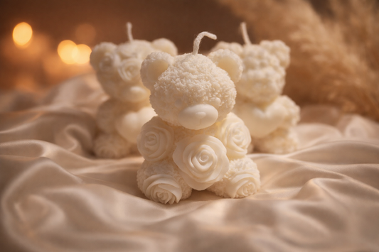 Standkerze "Rose Bear"
